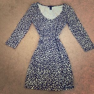 Black and White Cheetah Print Bodycon Dress